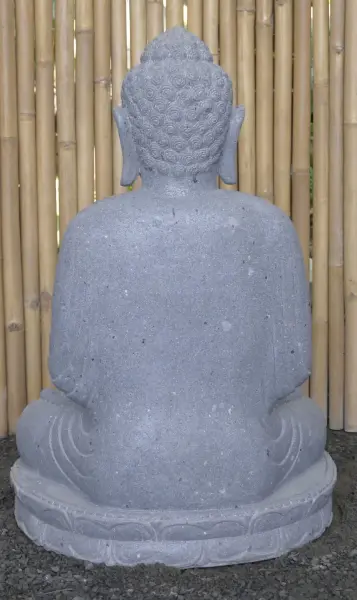 Product image 5 of the product “Seated Buddha, position Dharmachakra, 66 x 51 x 95 cm, riverstone grey ”